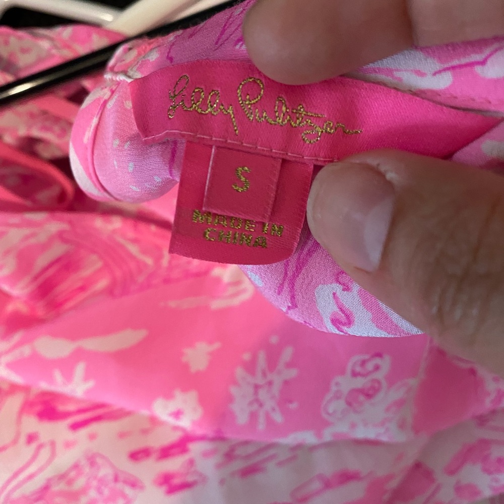 Lilly Pulitzer Pixie Top. Silk, Size Small. Silk. - image 3